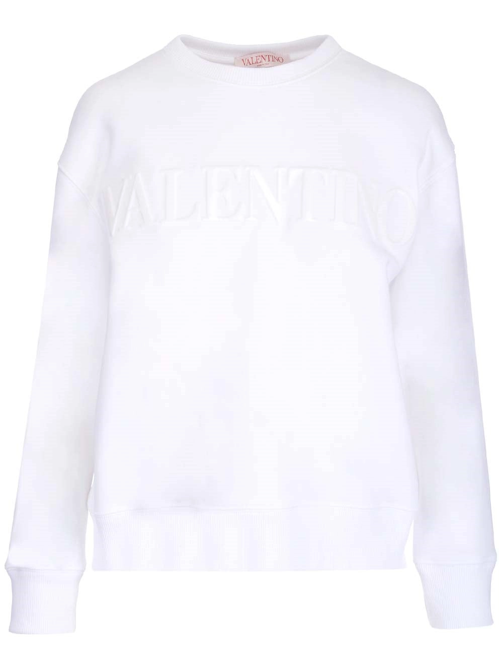 Valentino Logo Embossed Jersey Sweatshirt