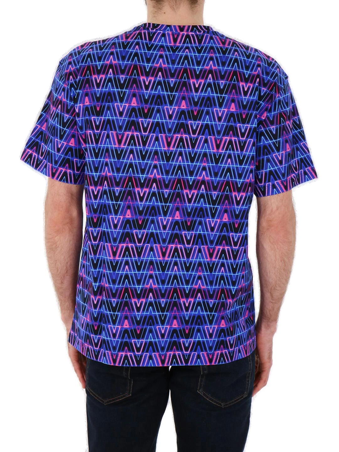 Valentino V Neon Optical Printed T-Shirt