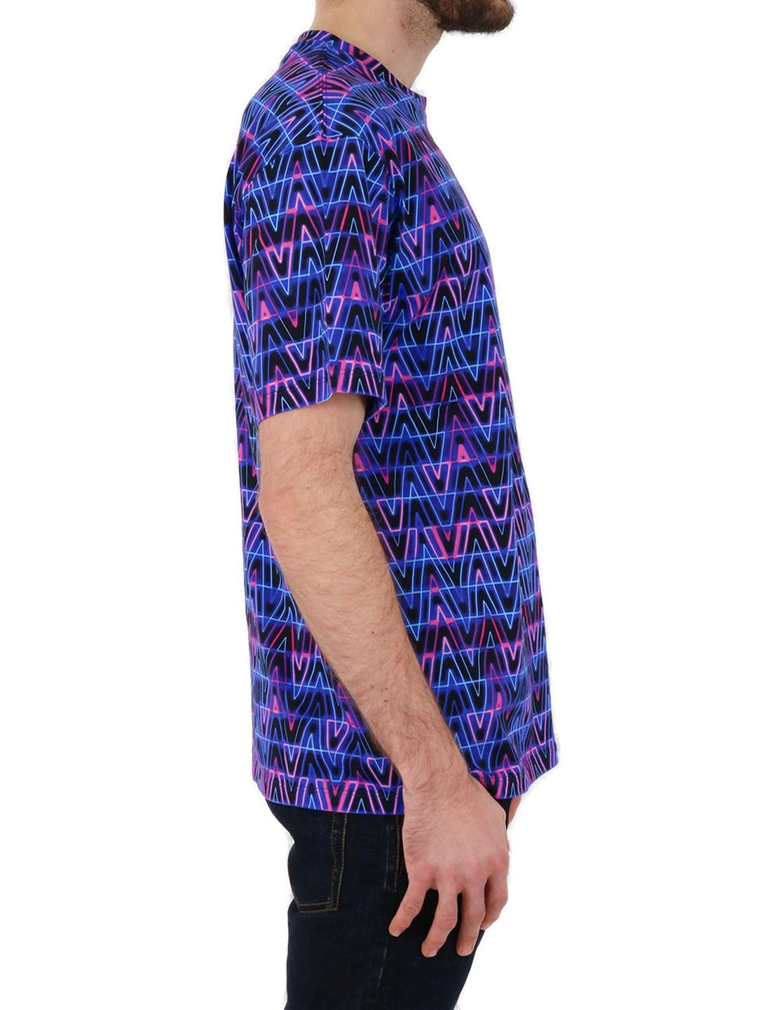 Valentino V Neon Optical Printed T-Shirt