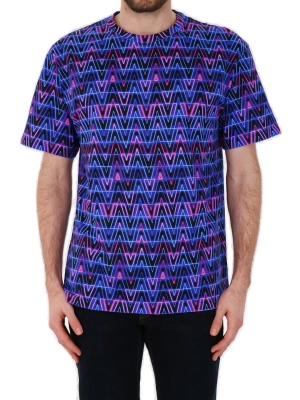 Valentino V Neon Optical Printed T-Shirt