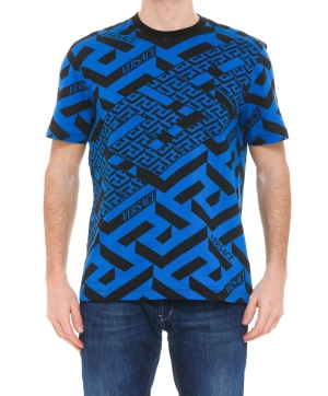 Versace La Greca Printed Crewneck T-Shirt