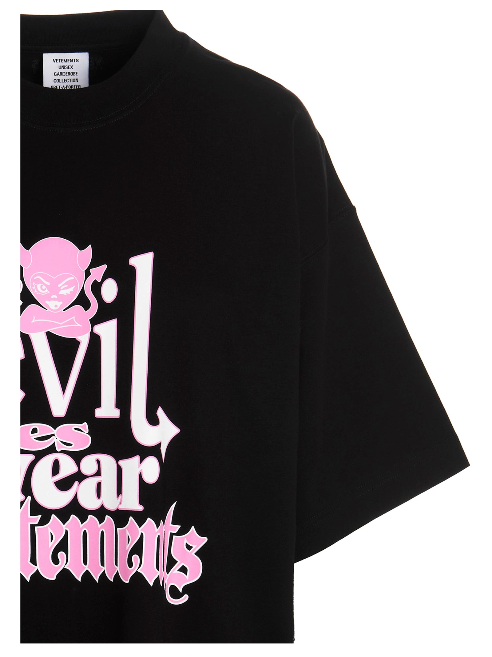 Vetements Slogan Printed Crewneck T-Shirt