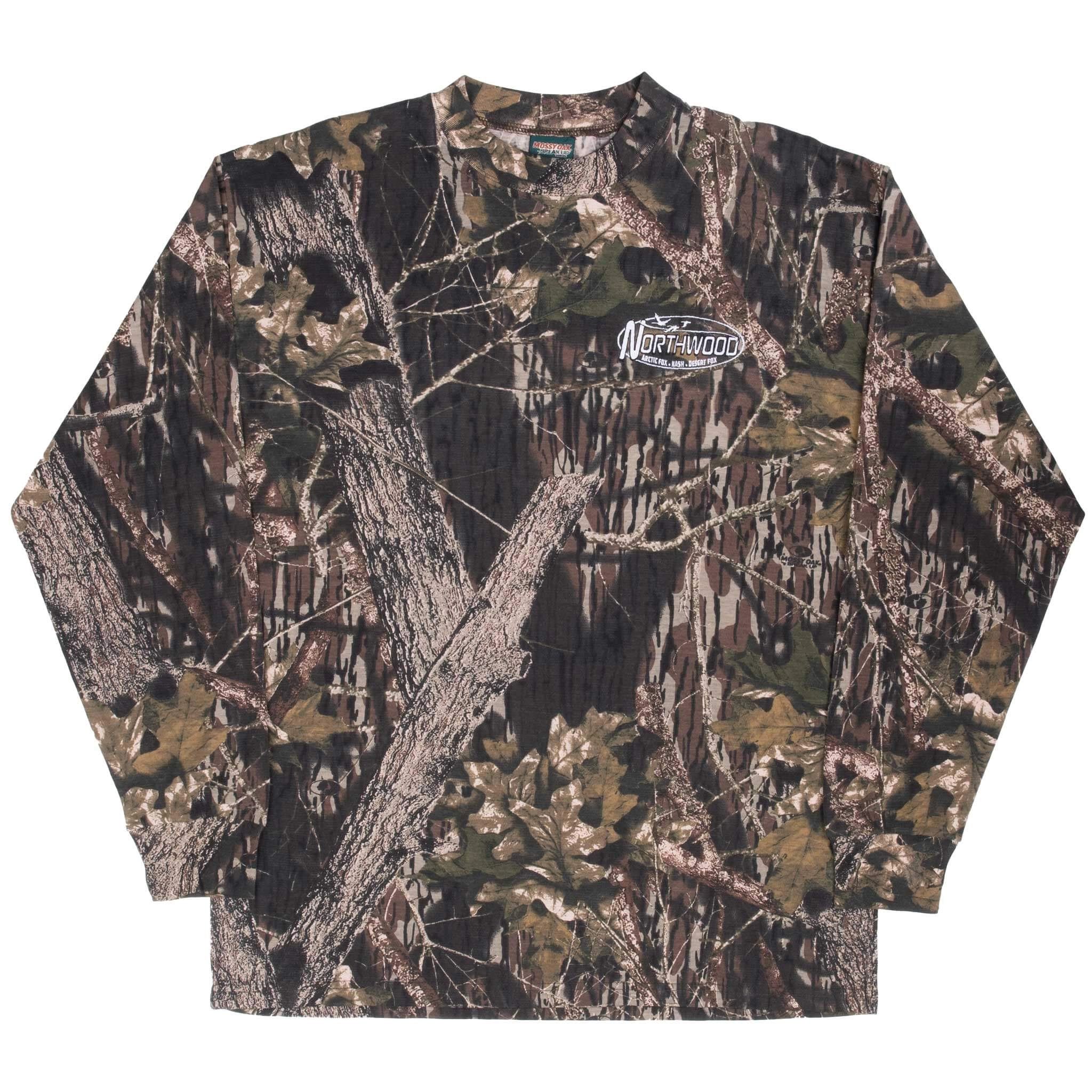 VINTAGE HUNTING MOSSY OAK BREAK UP CAMO LONG SLEEVE TEE SHIRT SIZE XL