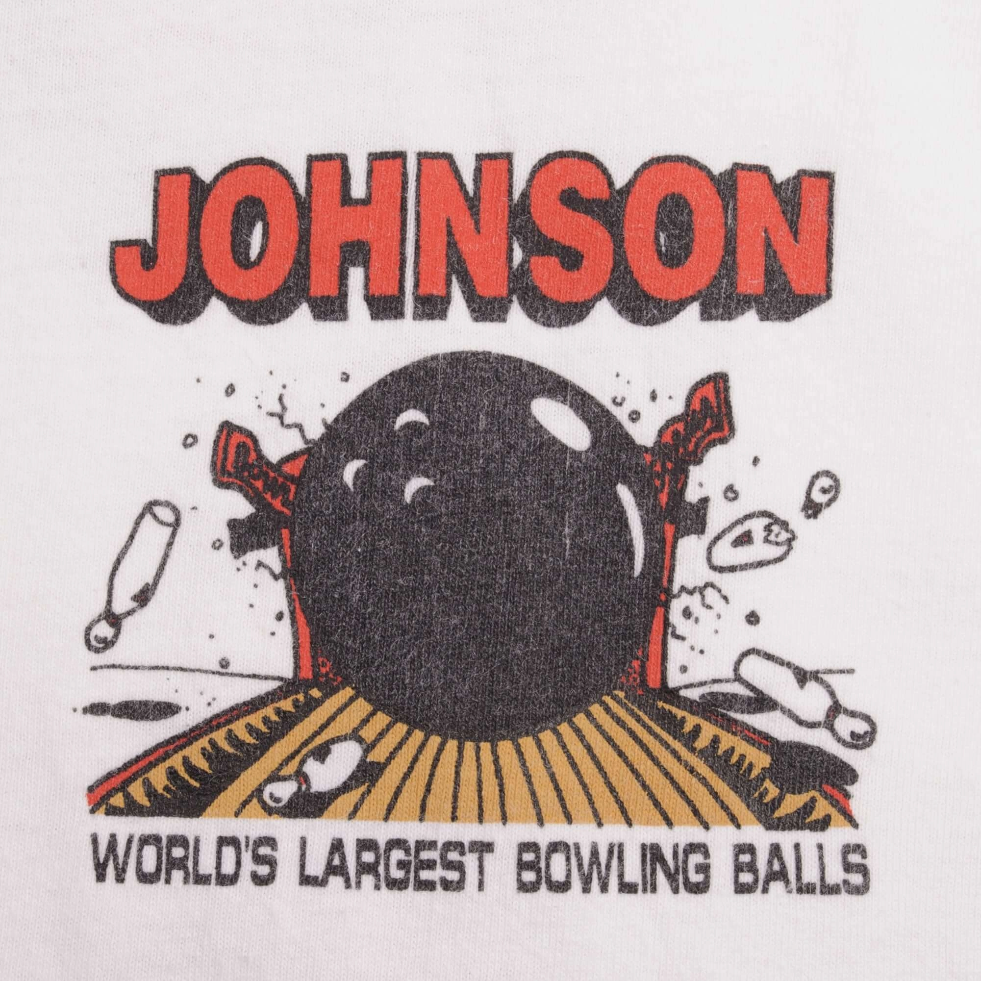 VINTAGE JOHNSON BOWLING BALLS 1991 TEE SHIRT SIZE XL MADE IN USA