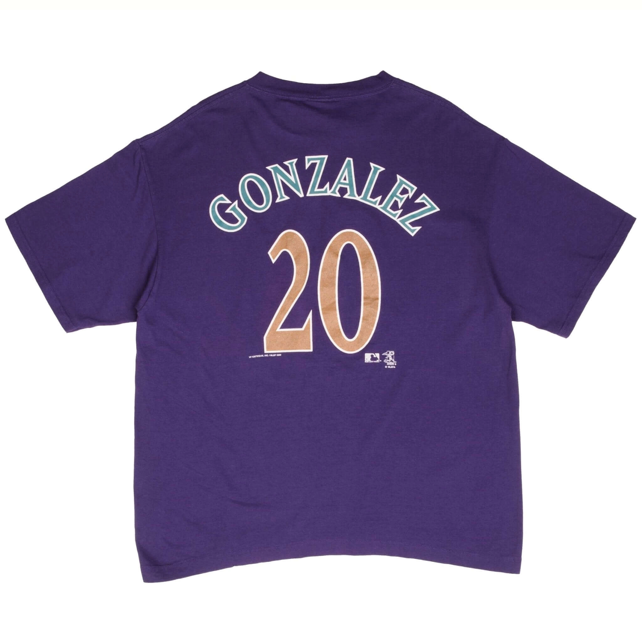 VINTAGE MLB ARIZONA DIAMONDBACKS LUIS GONZALEZ #20 2000 TEE SHIRT SIZE XL