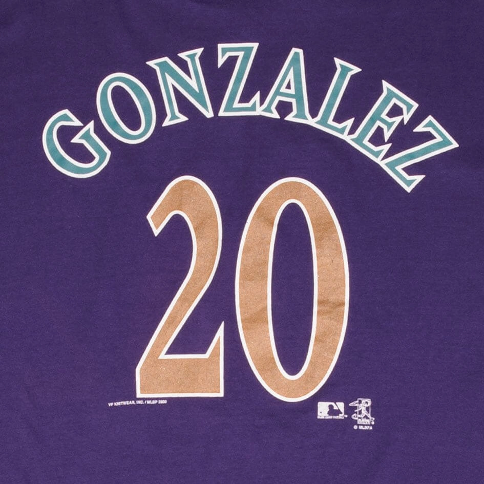 VINTAGE MLB ARIZONA DIAMONDBACKS LUIS GONZALEZ #20 2000 TEE SHIRT SIZE XL