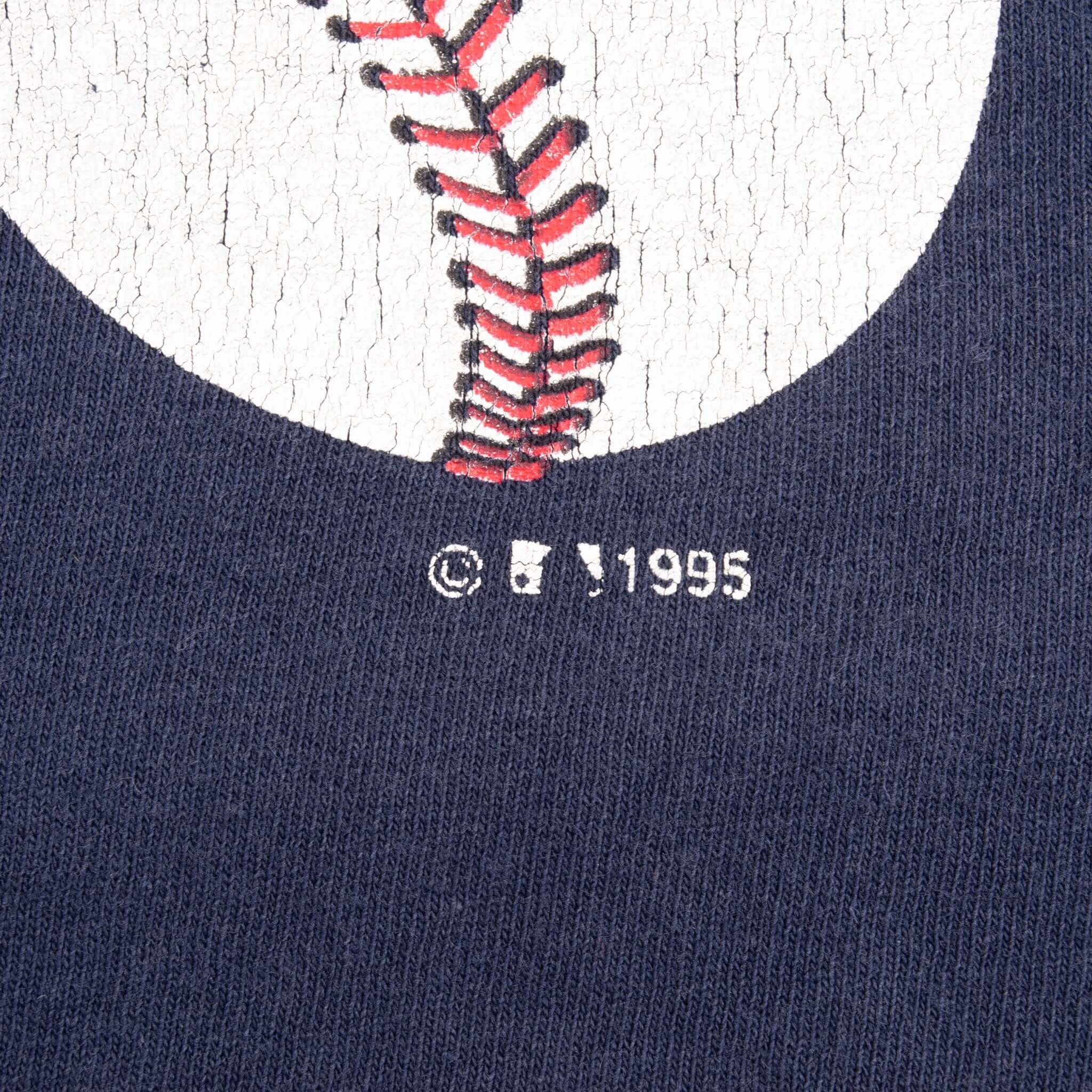 VINTAGE MLB CLEVELAND INDIANS 1995 TEE SHIRT SIZE MEDIUM