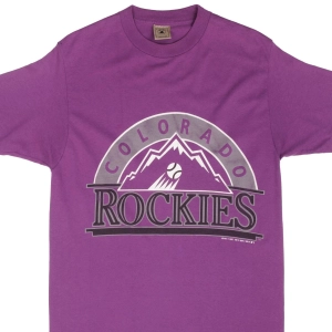 VINTAGE MLB COLORADO ROCKIES 1991 TEE SHIRT SIZE MEDIUM MADE IN USA