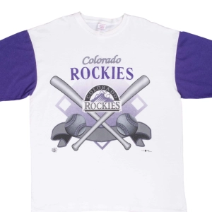 VINTAGE MLB COLORADO ROCKIES 1994 TEE SHIRT XL MADE IN USA