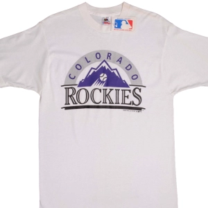 VINTAGE MLB COLORADO ROCKIES TEE SHIRT 1991 SIZE MEDIUM MADE IN USA NOS