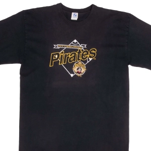 VINTAGE MLB PITTSBURGH PIRATES EMBROIDERED TEE SHIRT 1990S LARGE MADE IN USA