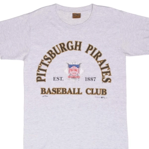 VINTAGE MLB PITTSBURGH PIRATES GREY TEE SHIRT 1993 MEDIUM MADE IN USA