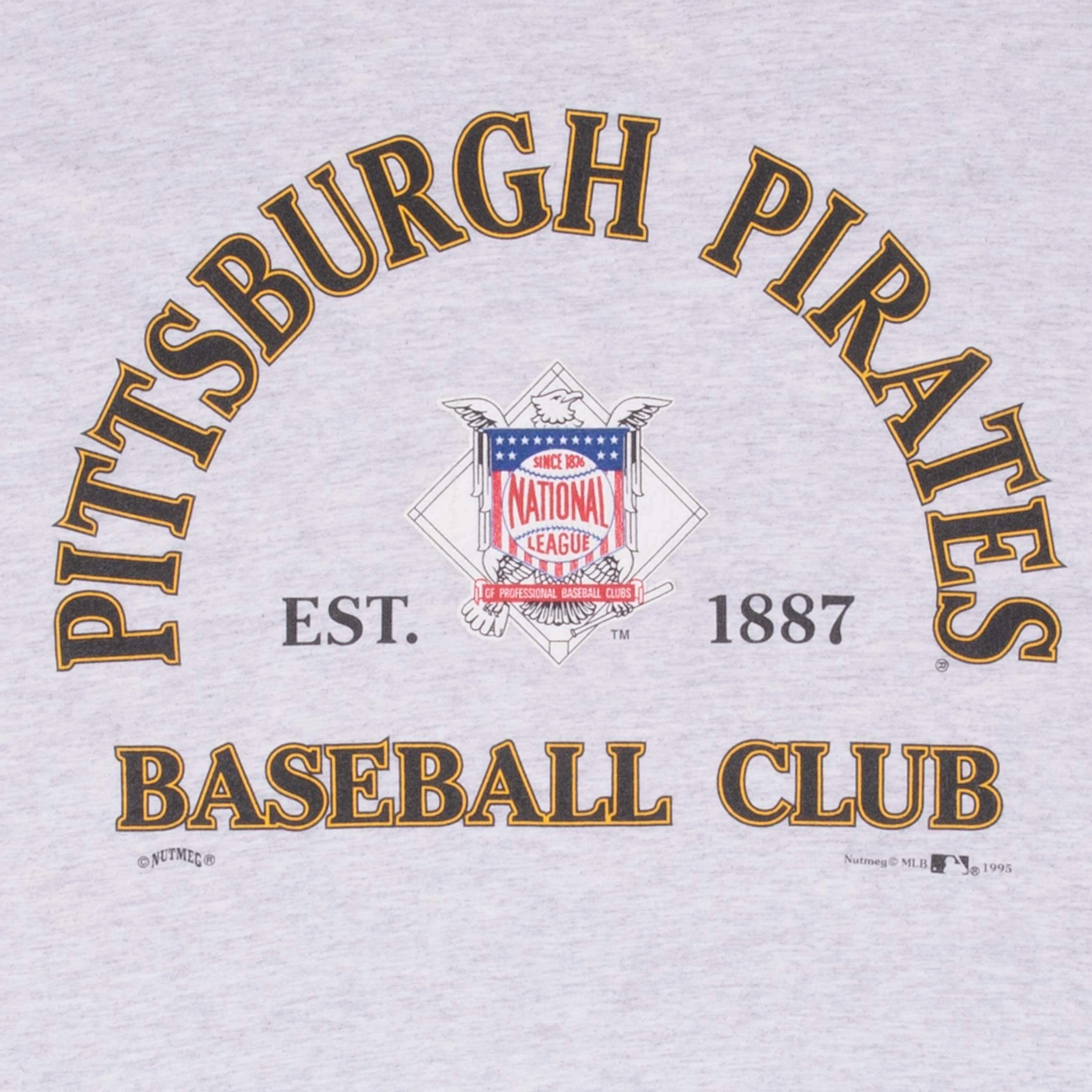VINTAGE MLB PITTSBURGH PIRATES GREY TEE SHIRT 1993 MEDIUM MADE IN USA