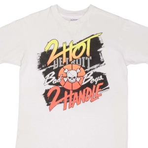 VINTAGE NBA DETROIT PISTONS BAD BOYS 1990 TEE SHIRT MEDIUM MADE IN USA