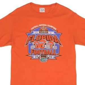 VINTAGE NCAA FLORIDA GATORS NATIONAL CHAMPIONS 2006 TEE SHIRT SIZE MEDIUM