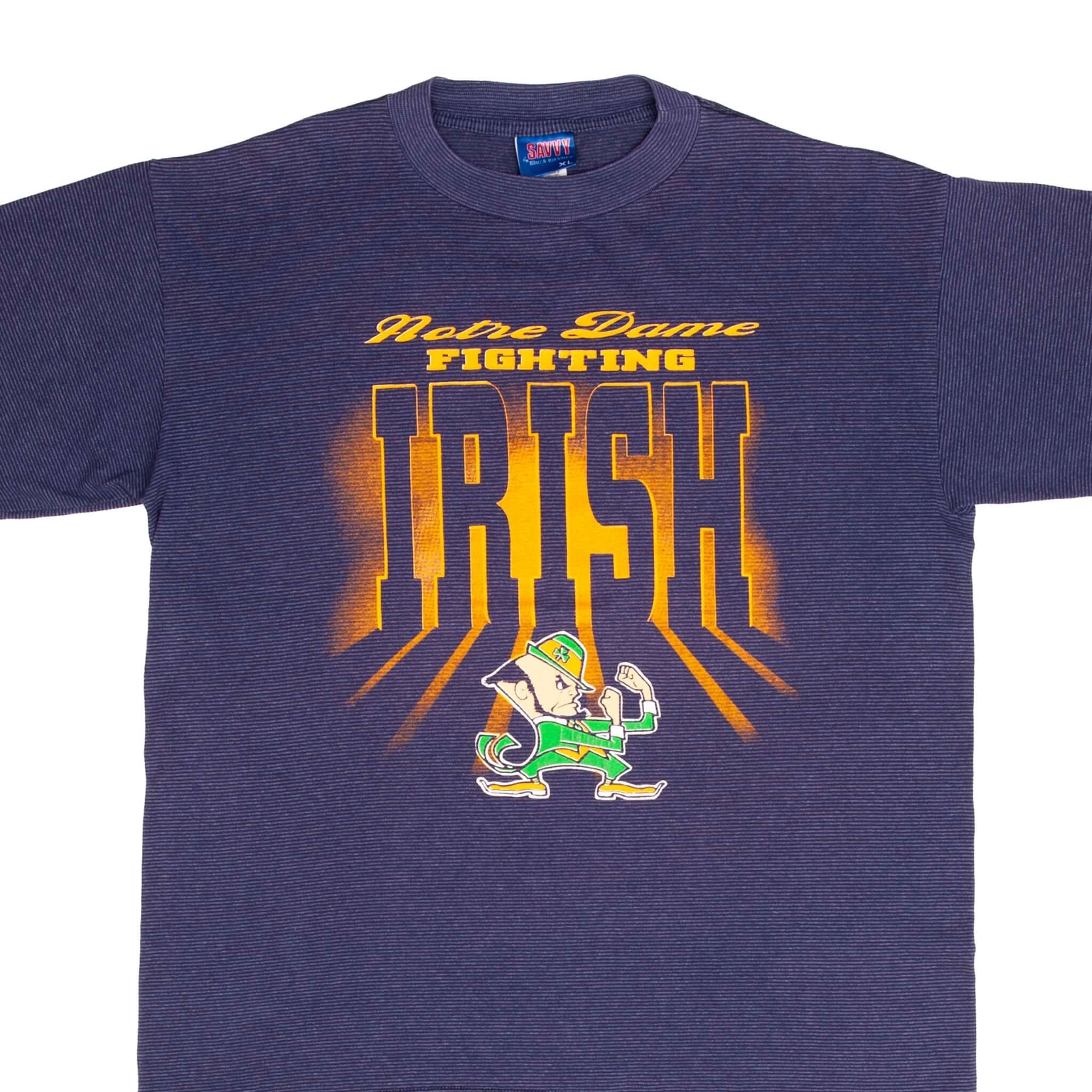 VINTAGE NCAA NOTRE DAME FIGHTING IRISH 1990S TEE SHIRT SIZE XL MADE IN USA