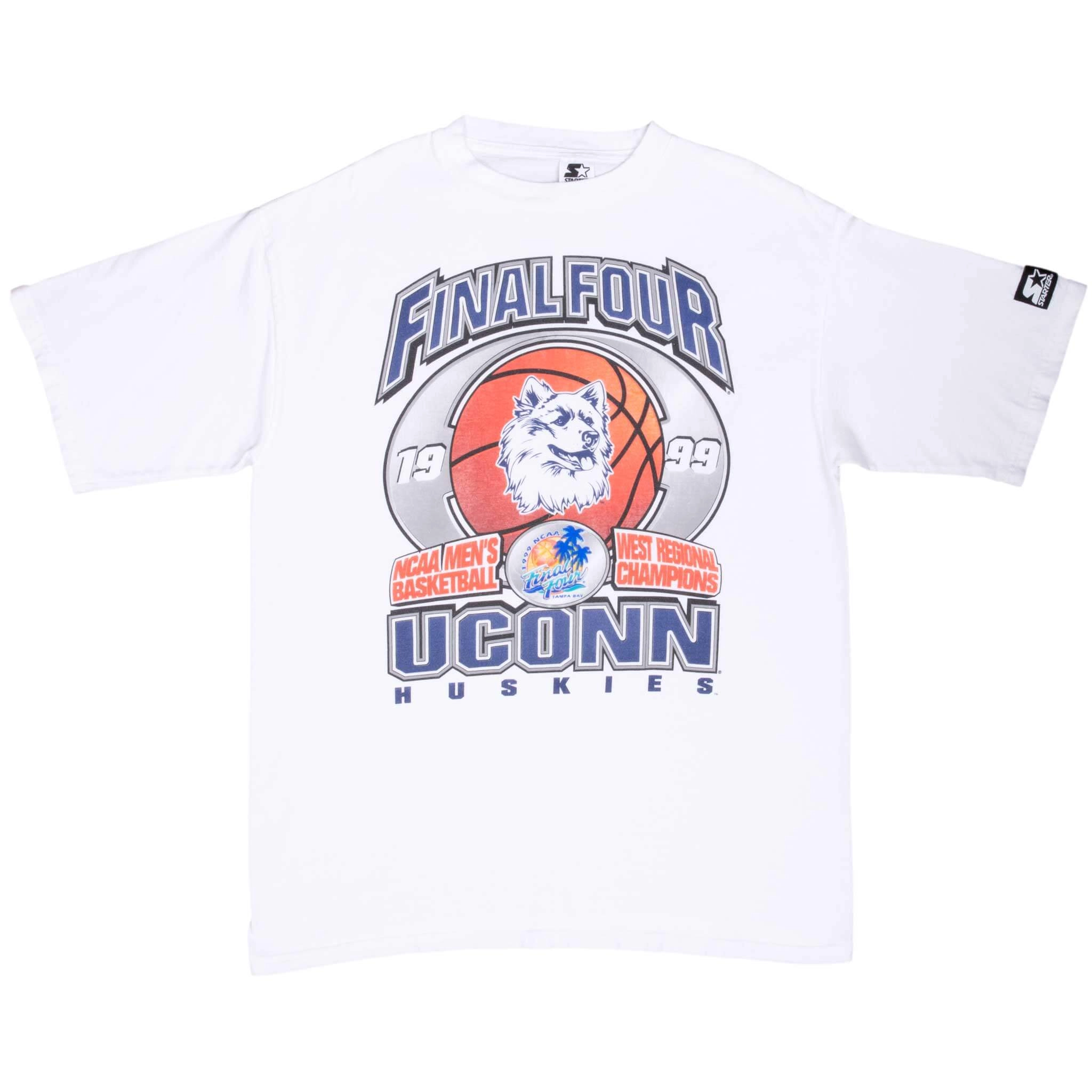 VINTAGE NCAA UCONN HUSKIES FINAL FOUR 1999 TEE SHIRT LARGE