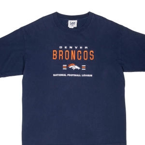 VINTAGE NFL DENVER BRONCOS EMBROIDERED 1990S TEE SHIRT XL MADE IN USA