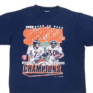 VINTAGE NFL DENVER BRONCOS SUPER BOWL XXXII CHAMPIONS 1998 TEE SHIRT SIZE XL