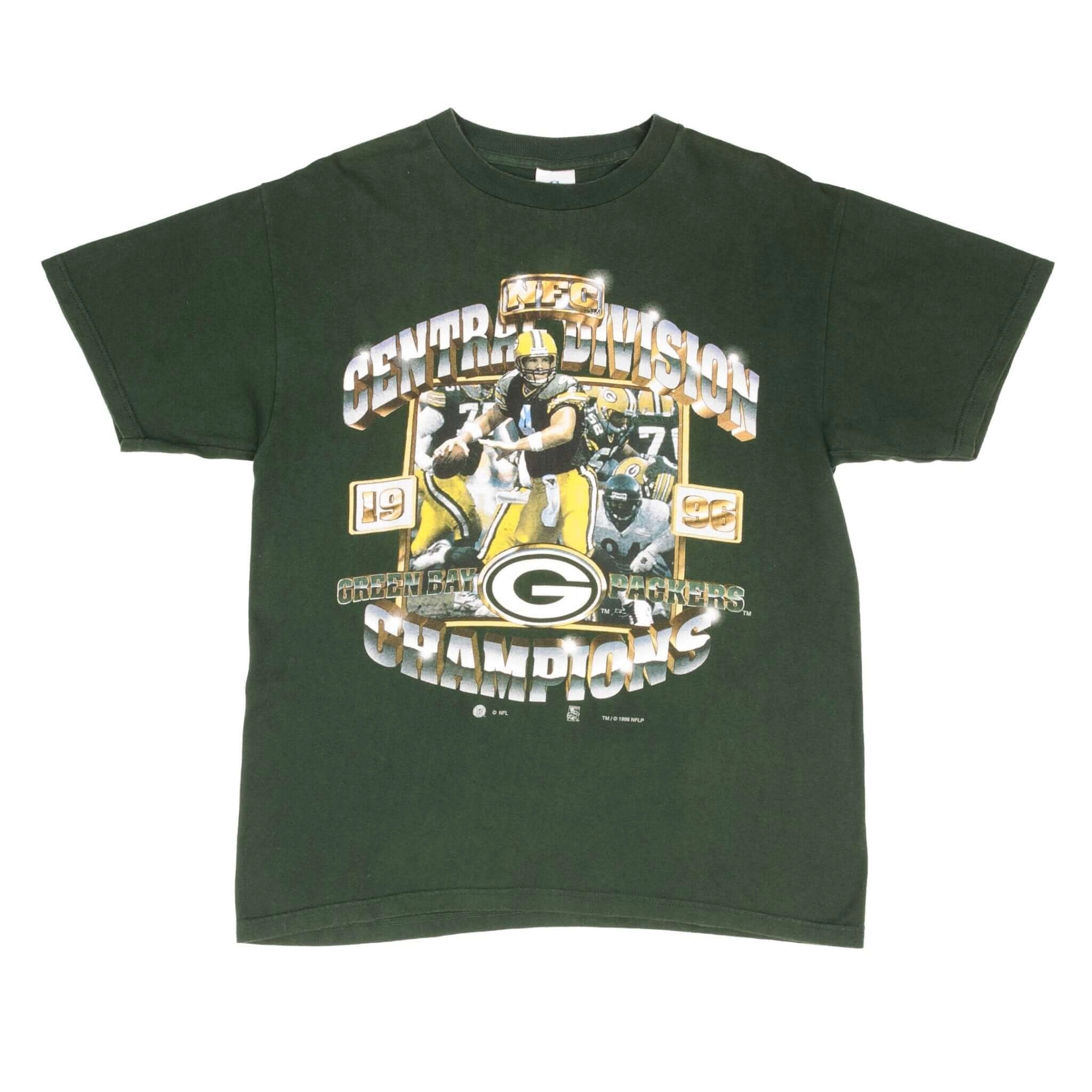 VINTAGE NFL GREEN BAY PACKERS NFC CHAMPIONS 1996 TEE SHIRT SIZE MEDIUM