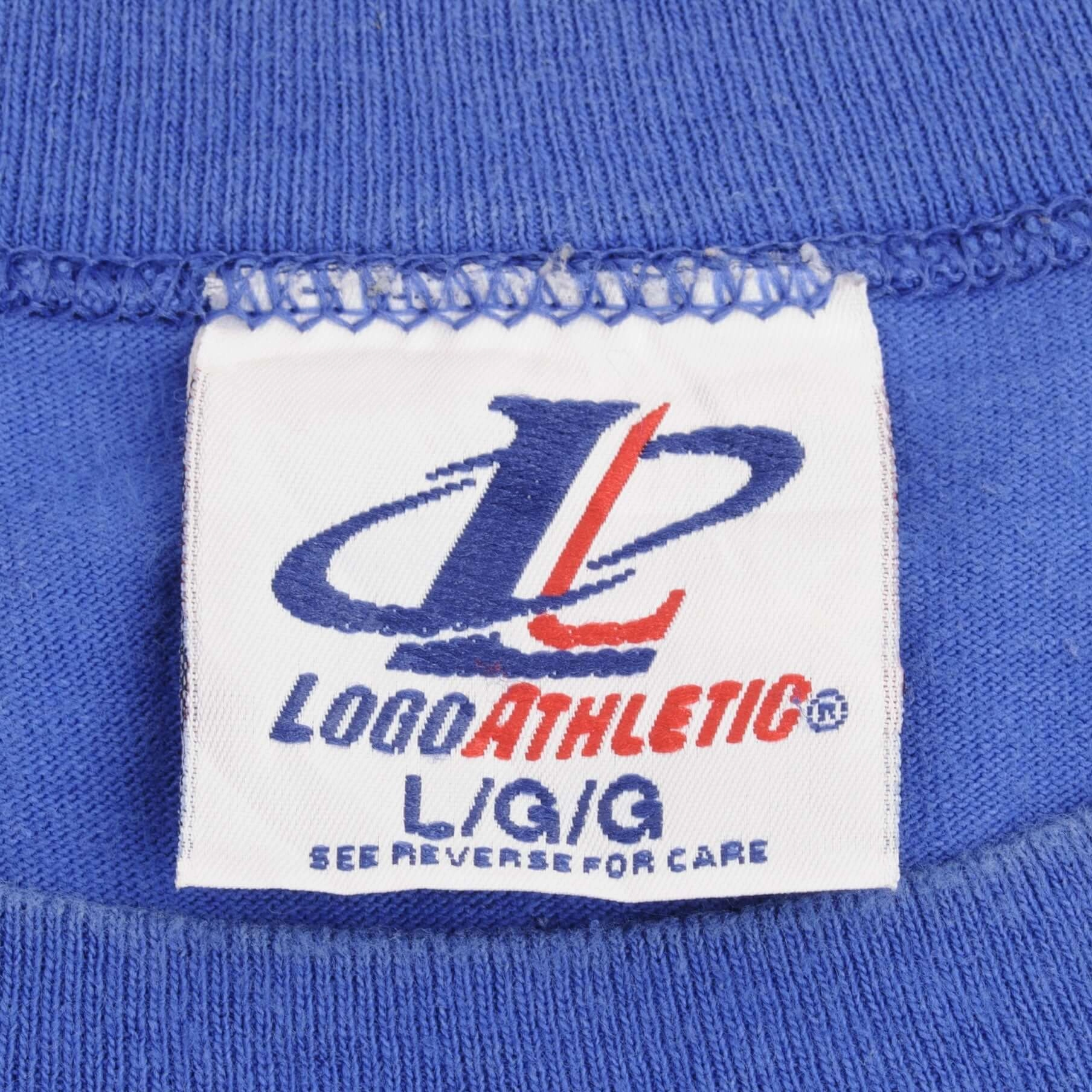 VINTAGE NFL INDIANAPOLIS COTS EMBROIDERED TEE SHIRT 1990S SIZE LARGE MADE IN USA
