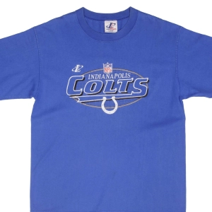 VINTAGE NFL INDIANAPOLIS COTS EMBROIDERED TEE SHIRT 1990S SIZE LARGE MADE IN USA