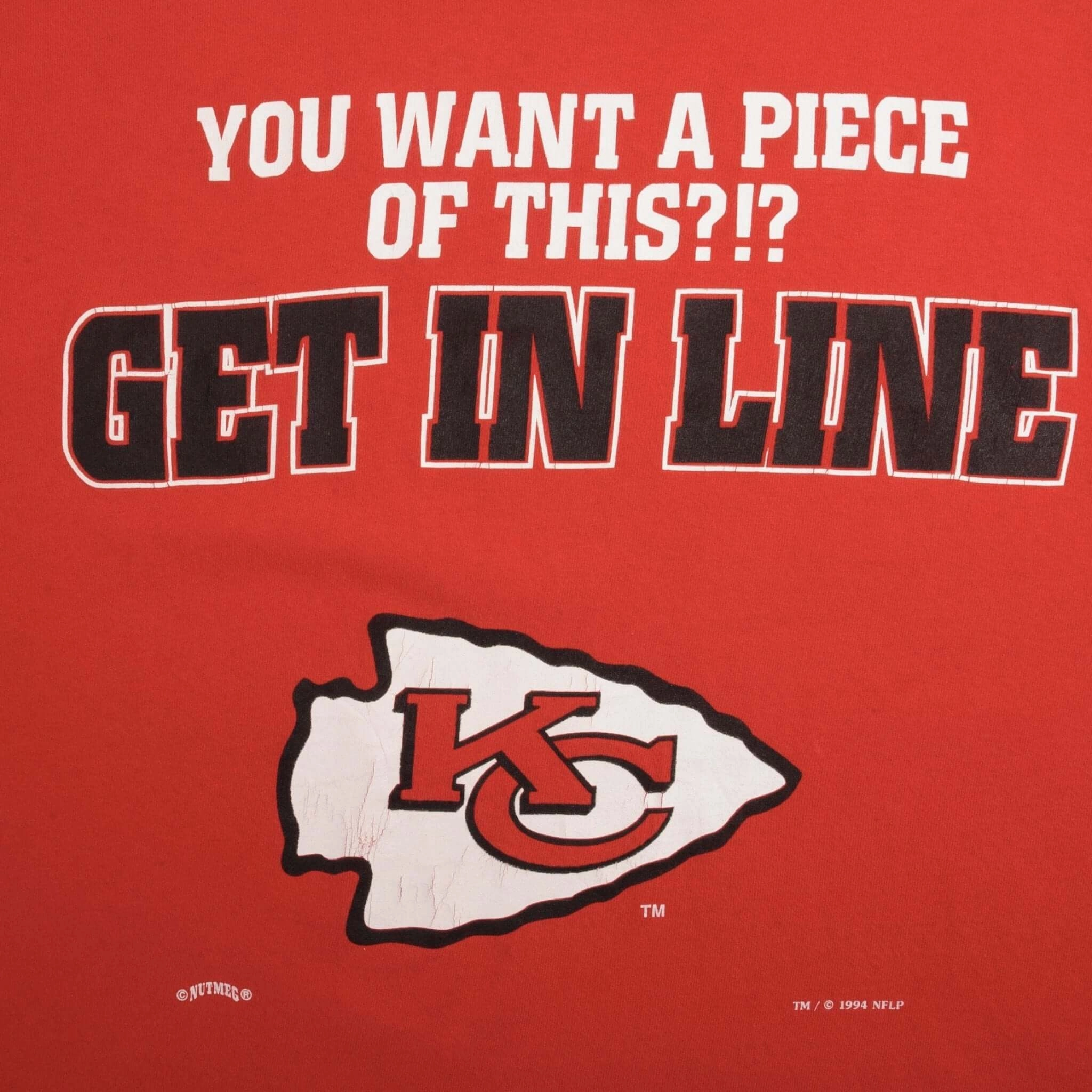 VINTAGE NFL KANSAS CITY CHIEFS 1994 TEE SHIRT SIZE XL MADE IN USA