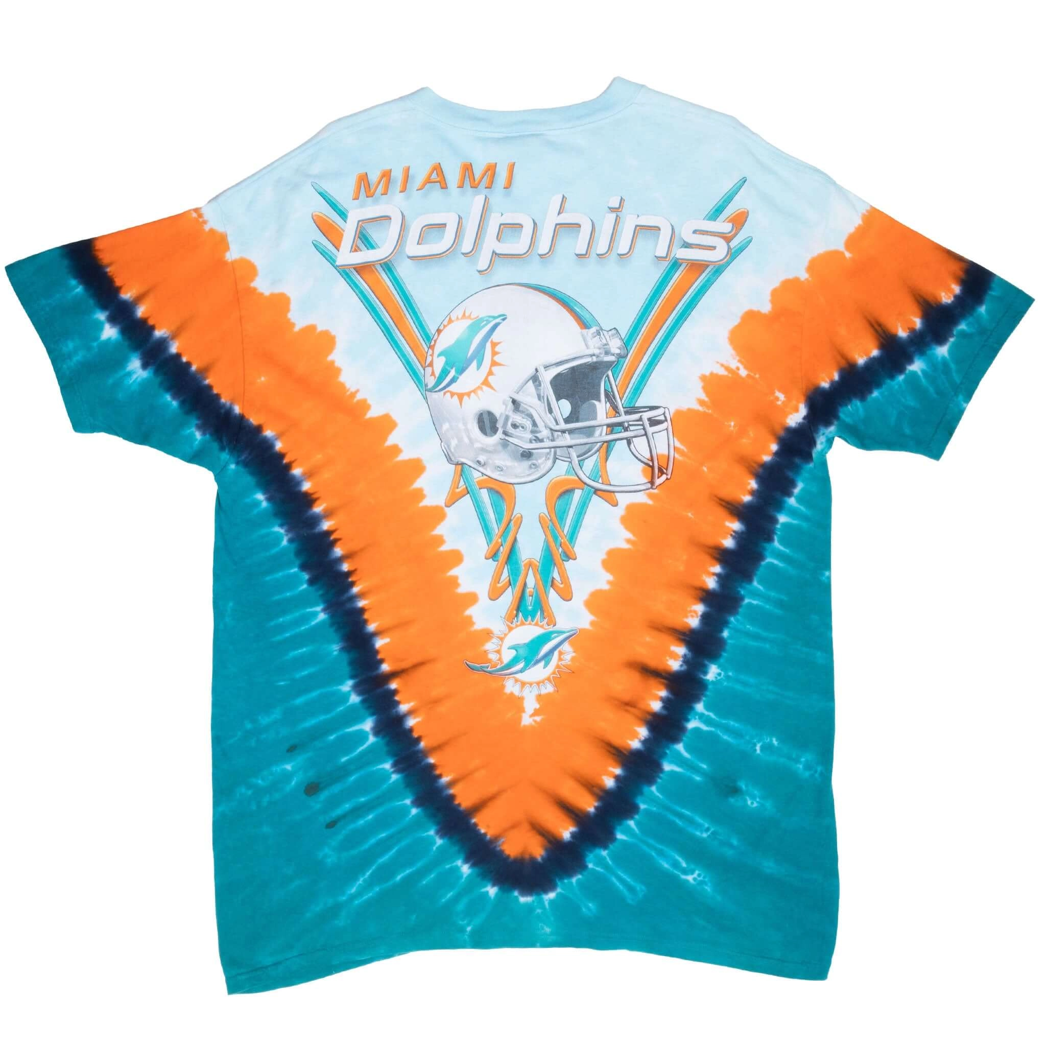 VINTAGE NFL MIAMI DOLPHINS TIE DYE TEE SHIRT XL 2000S