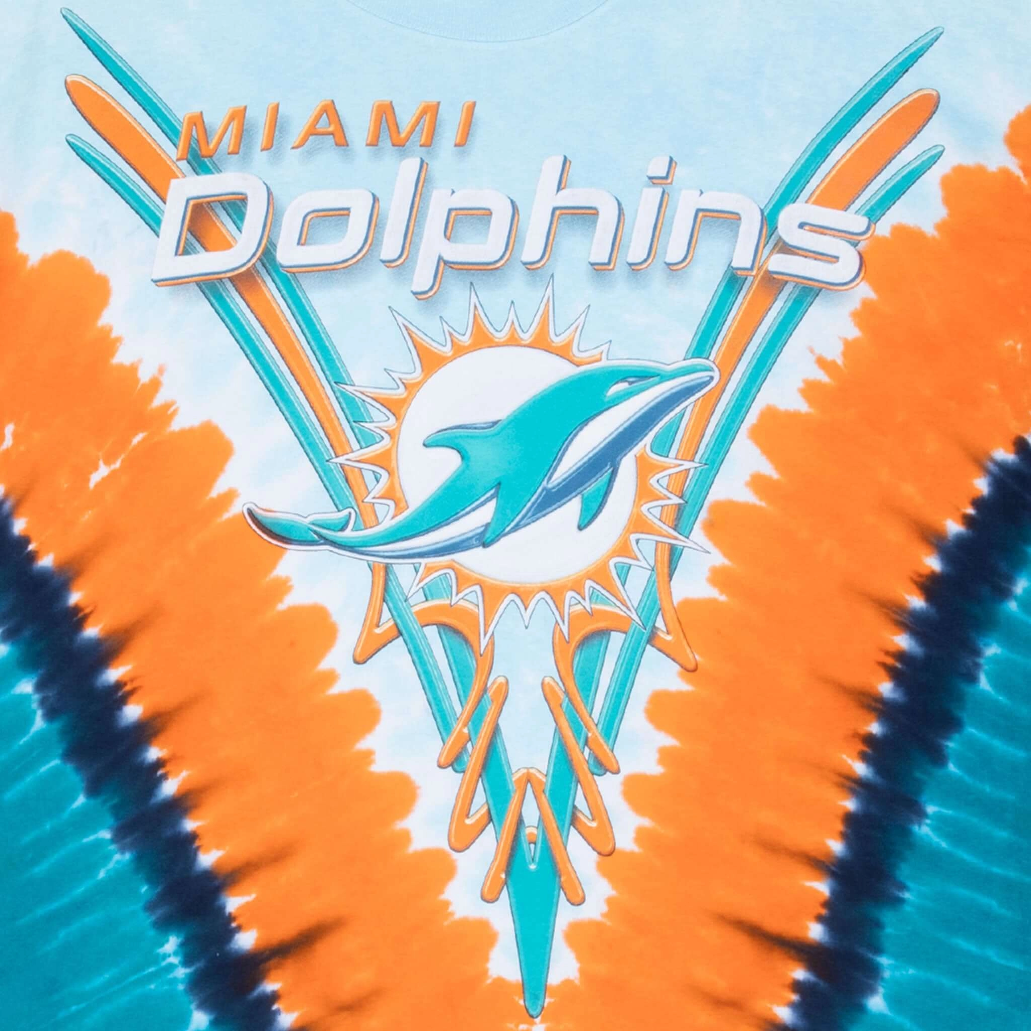 VINTAGE NFL MIAMI DOLPHINS TIE DYE TEE SHIRT XL 2000S
