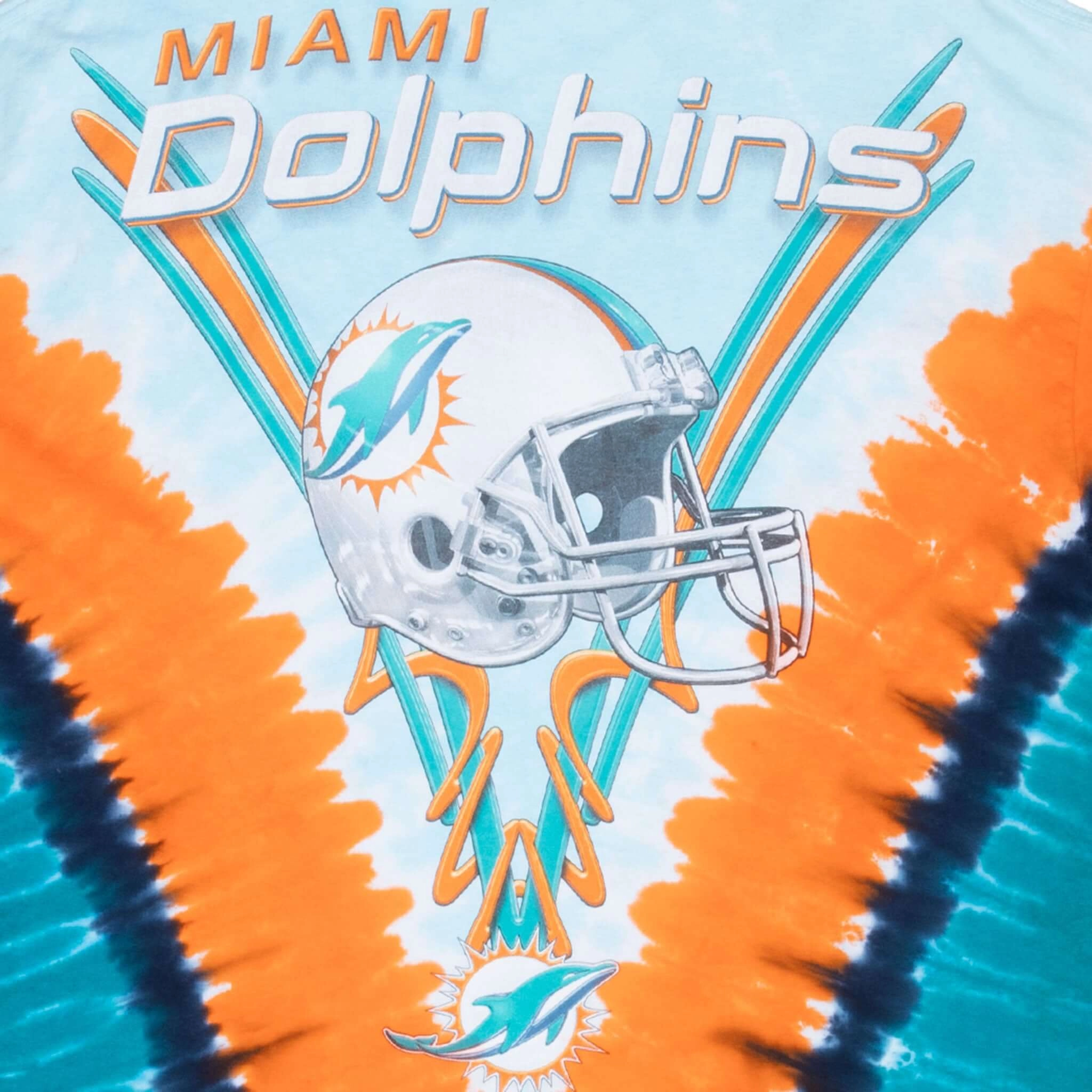 VINTAGE NFL MIAMI DOLPHINS TIE DYE TEE SHIRT XL 2000S