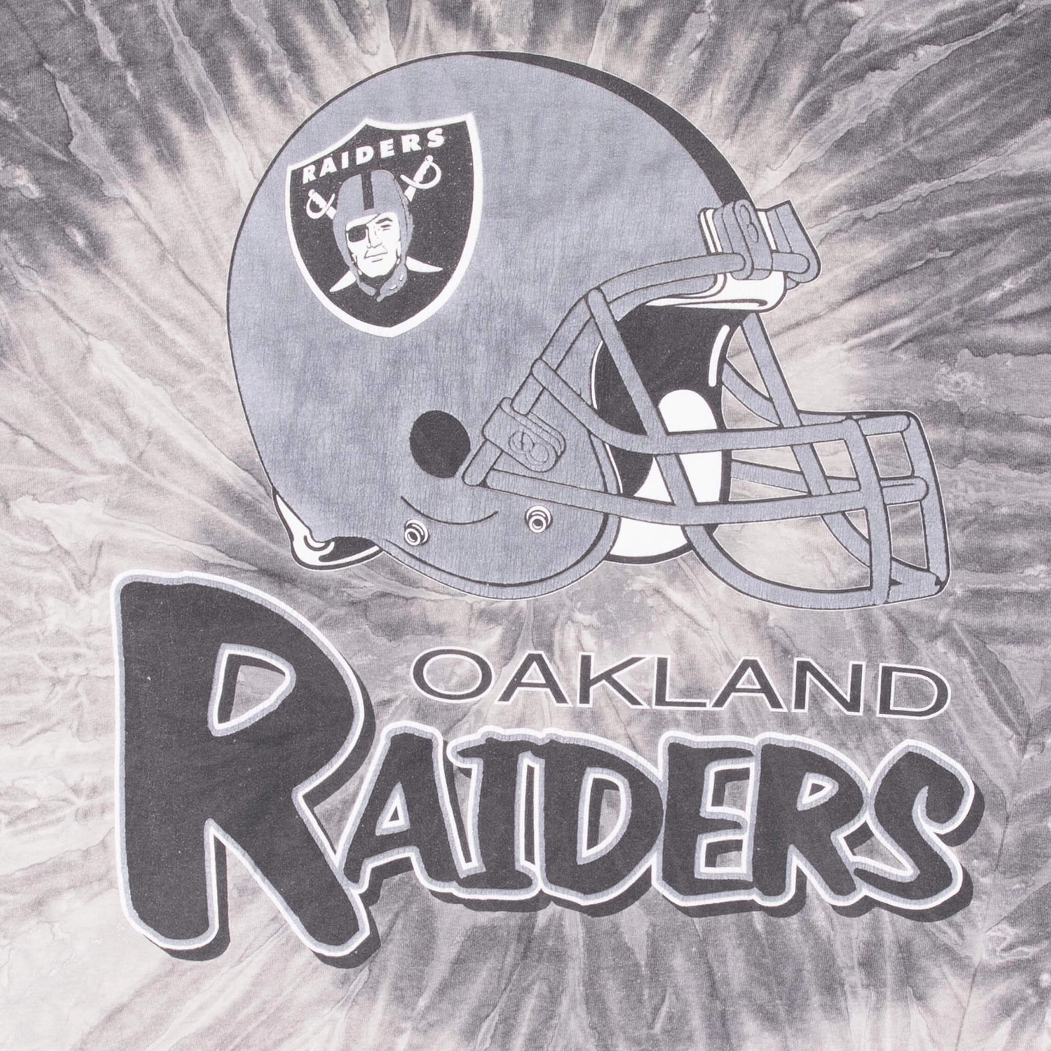 VINTAGE NFL OAKLAND RAIDERS 1990S TIE DYE TEE SHIRT XL