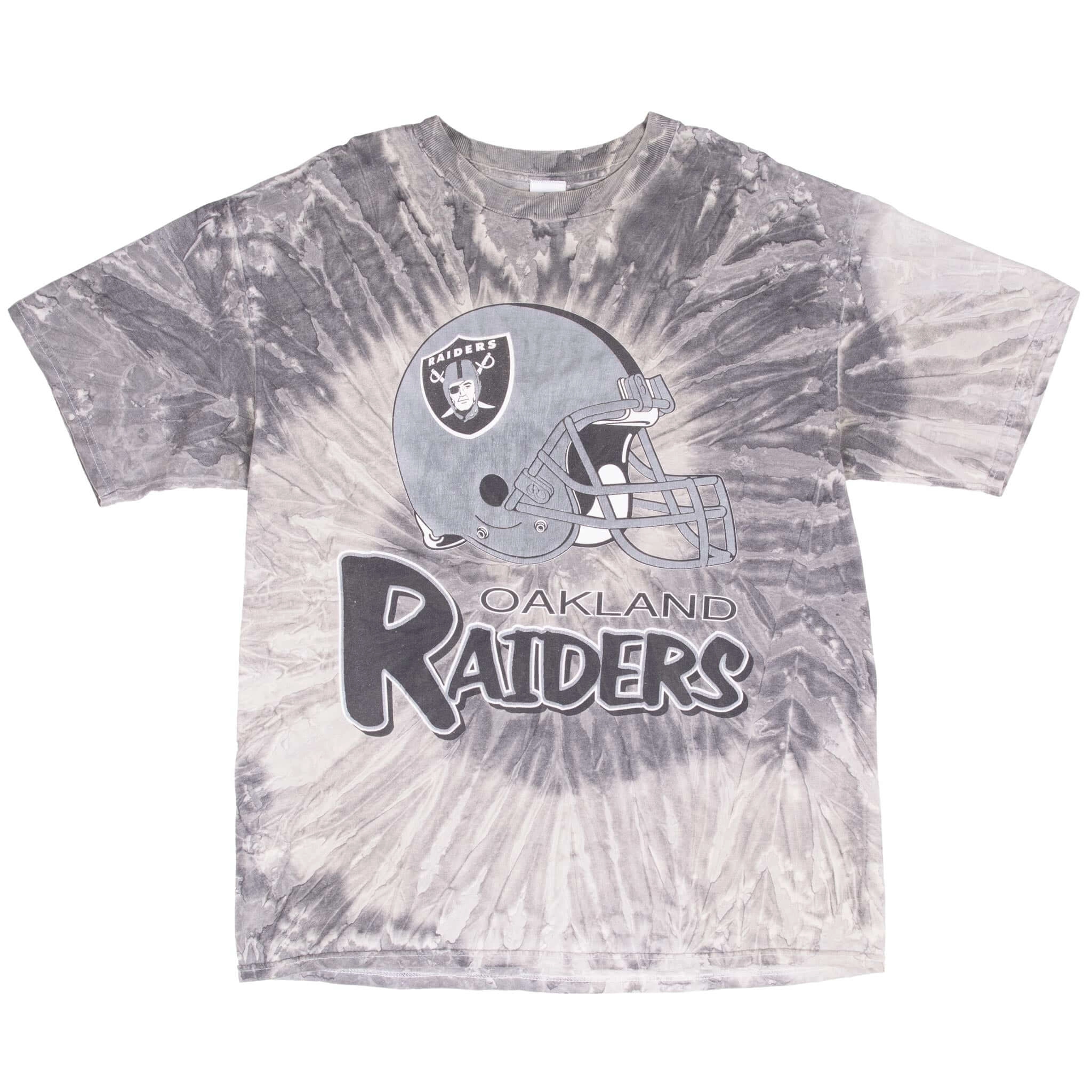VINTAGE NFL OAKLAND RAIDERS 1990S TIE DYE TEE SHIRT XL