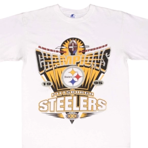 VINTAGE NFL PITTSBURGH STEELERS AFC CHAMPIONS 1995 TEE SHIRT SIZE MEDIUM