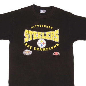VINTAGE NFL PITTSBURGH STEELERS AFC CHAMPIONS 1995 TEE SHIRT SIZE XL MADE IN USA