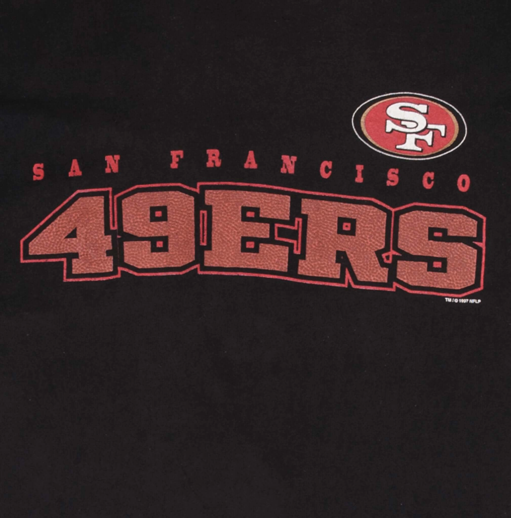 VINTAGE NFL SAN FRANCISCO 49ERS 1997 BLACK TEE SHIRT SIZE XL