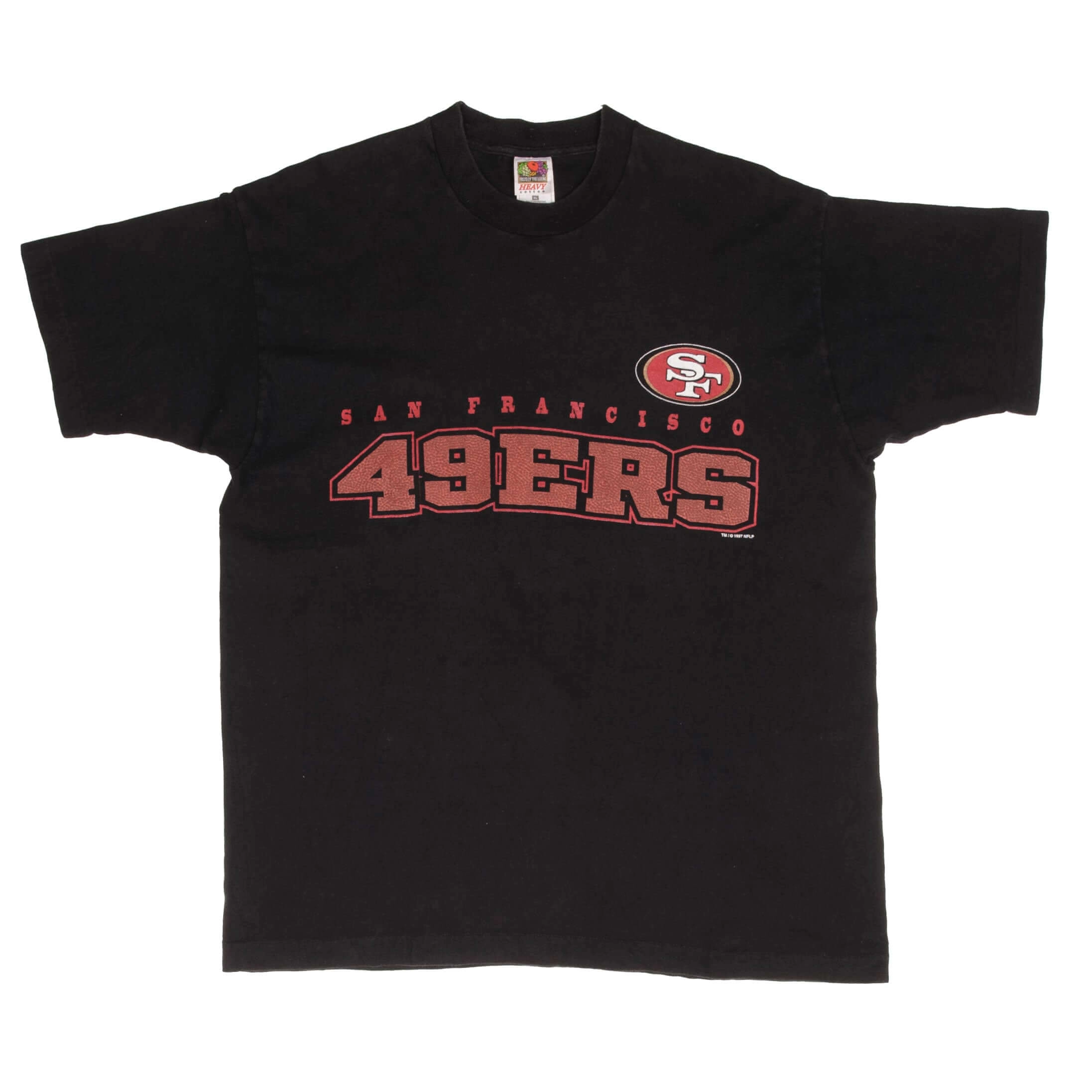 VINTAGE NFL SAN FRANCISCO 49ERS 1997 BLACK TEE SHIRT SIZE XL