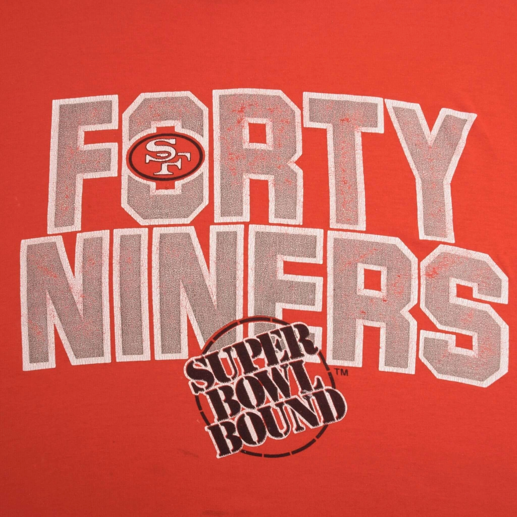 VINTAGE NFL SAN FRANCISCO 49ERS SUPER BOWL 1980S TEE SHIRT LARGE MADE IN USA