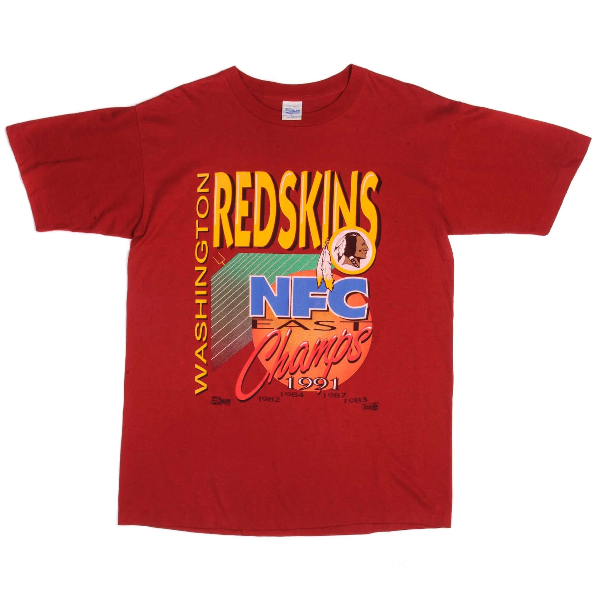VINTAGE NFL WASHINGTON REDSKINS TEE SHIRT 1991 SIZE LARGE MADE IN USA