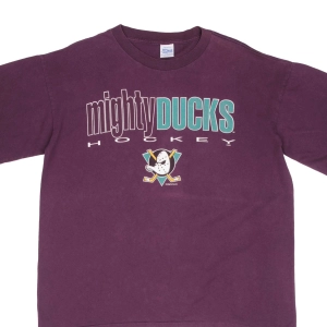 VINTAGE NHL ANAHEIM MIGHTY DUCKS TEE SHIRT 1990S SIZE LARGE MADE IN USA