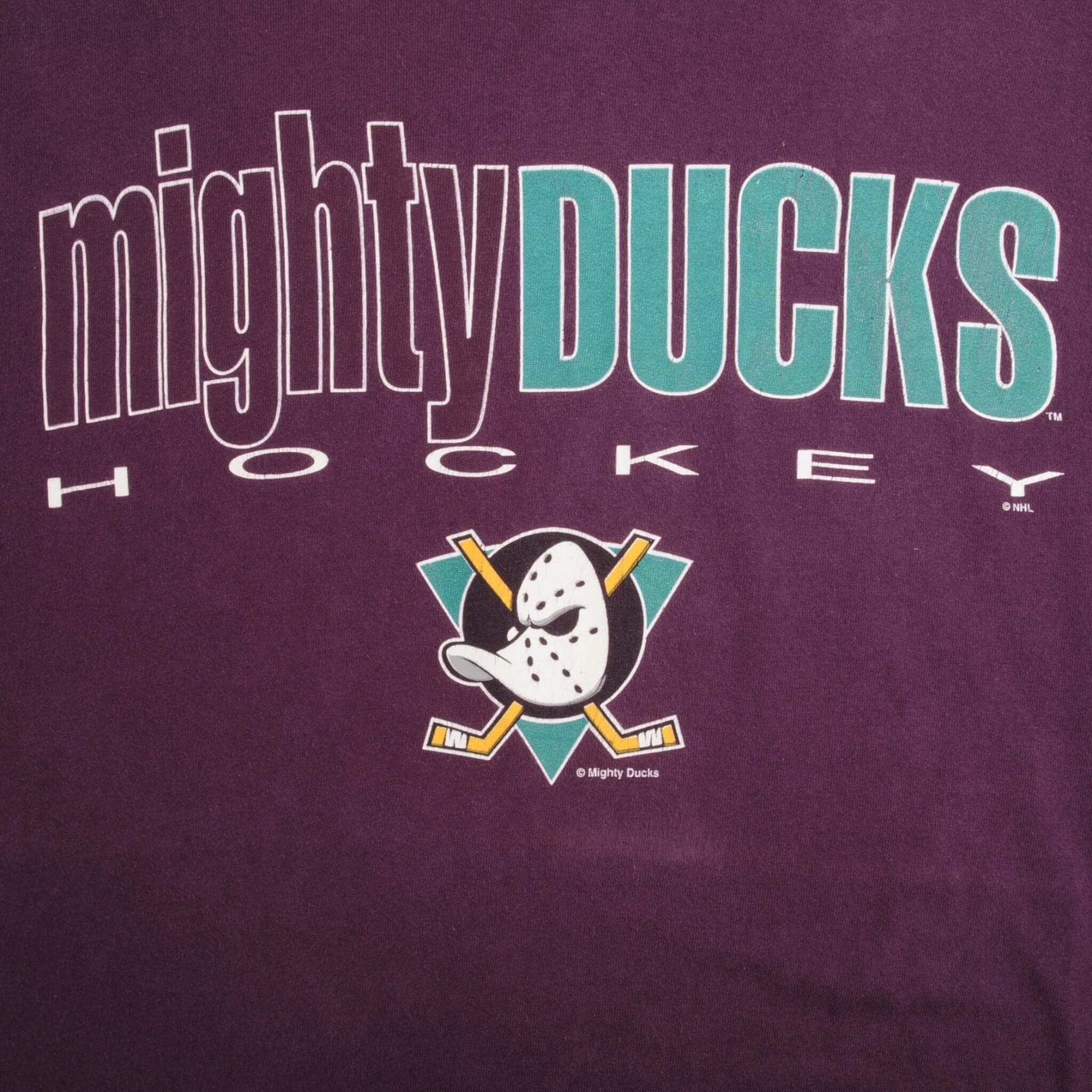VINTAGE NHL ANAHEIM MIGHTY DUCKS TEE SHIRT 1990S SIZE LARGE MADE IN USA