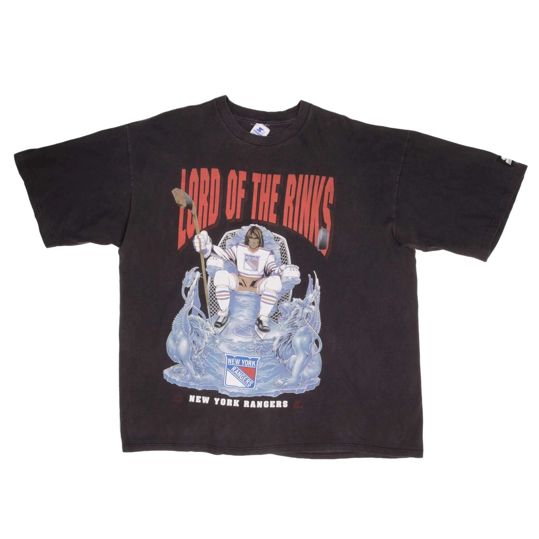 VINTAGE NHL NEW YORK RANGERS LORD OF RINKS 1990S TEE SHIRT 2XL MADE USA