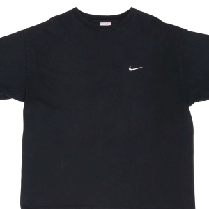 VINTAGE NIKE BLACK CLASSIC SWOOSH TEE SHIRT 1990S SIZE XL MADE IN USA