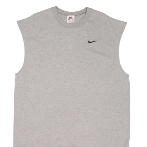 VINTAGE NIKE CLASSIC SWOOSH GRAY TANK TOP TEE SHIRT 1990S SIZE XL MADE IN USA
