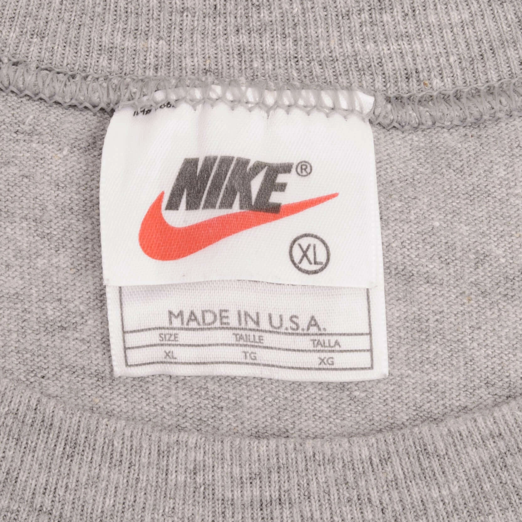 VINTAGE NIKE CLASSIC SWOOSH GRAY TANK TOP TEE SHIRT 1990S SIZE XL MADE IN USA