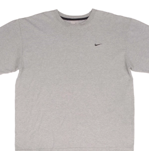 VINTAGE NIKE CLASSIC SWOOSH GREY TEE SHIRT 2000S SIZE LARGE