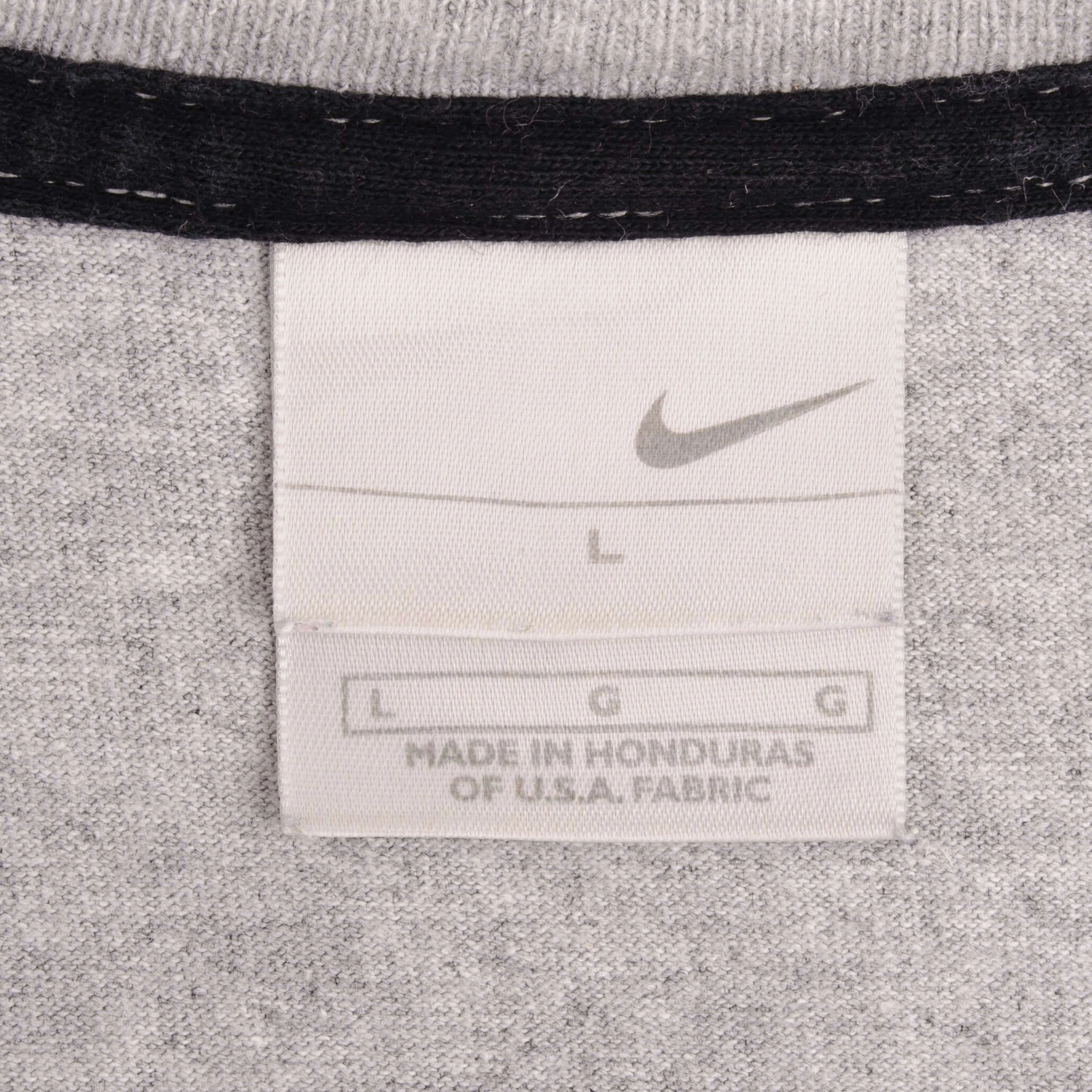 VINTAGE NIKE CLASSIC SWOOSH GREY TEE SHIRT 2000S SIZE LARGE