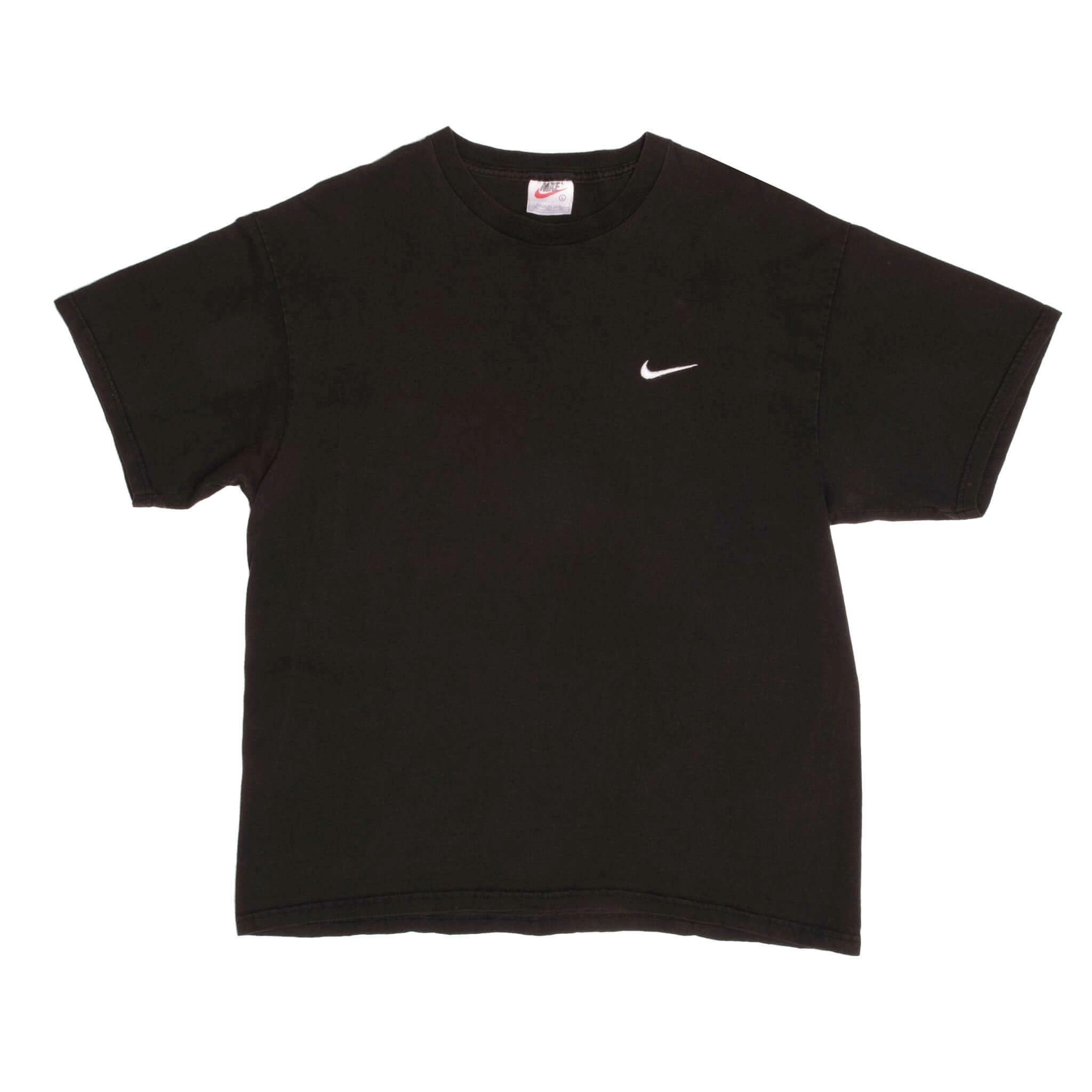 VINTAGE NIKE CLASSIC SWOOSH TEE SHIRT 1990S  LARGE MADE IN USA