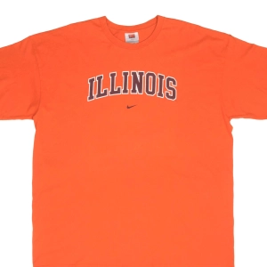 VINTAGE NIKE NCAA UNIVERSITY OF ILLINOIS  ILLINI 2000S TEE SHIRT SIZE 2XL