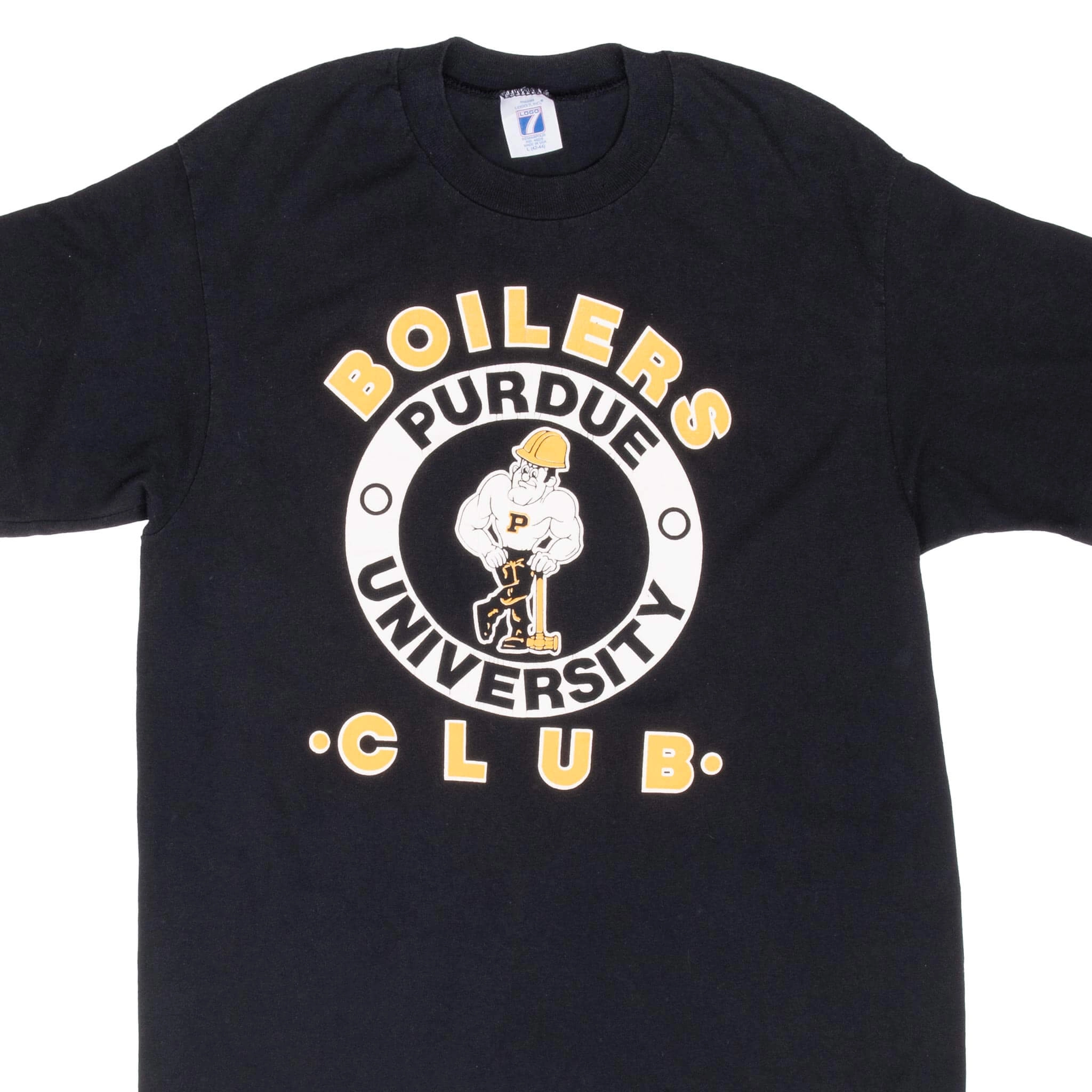 VINTAGE PURDUE UNIVERSITY BOILERS CLUB TEE SHIRT 1980S MEDIUM MADE IN USA