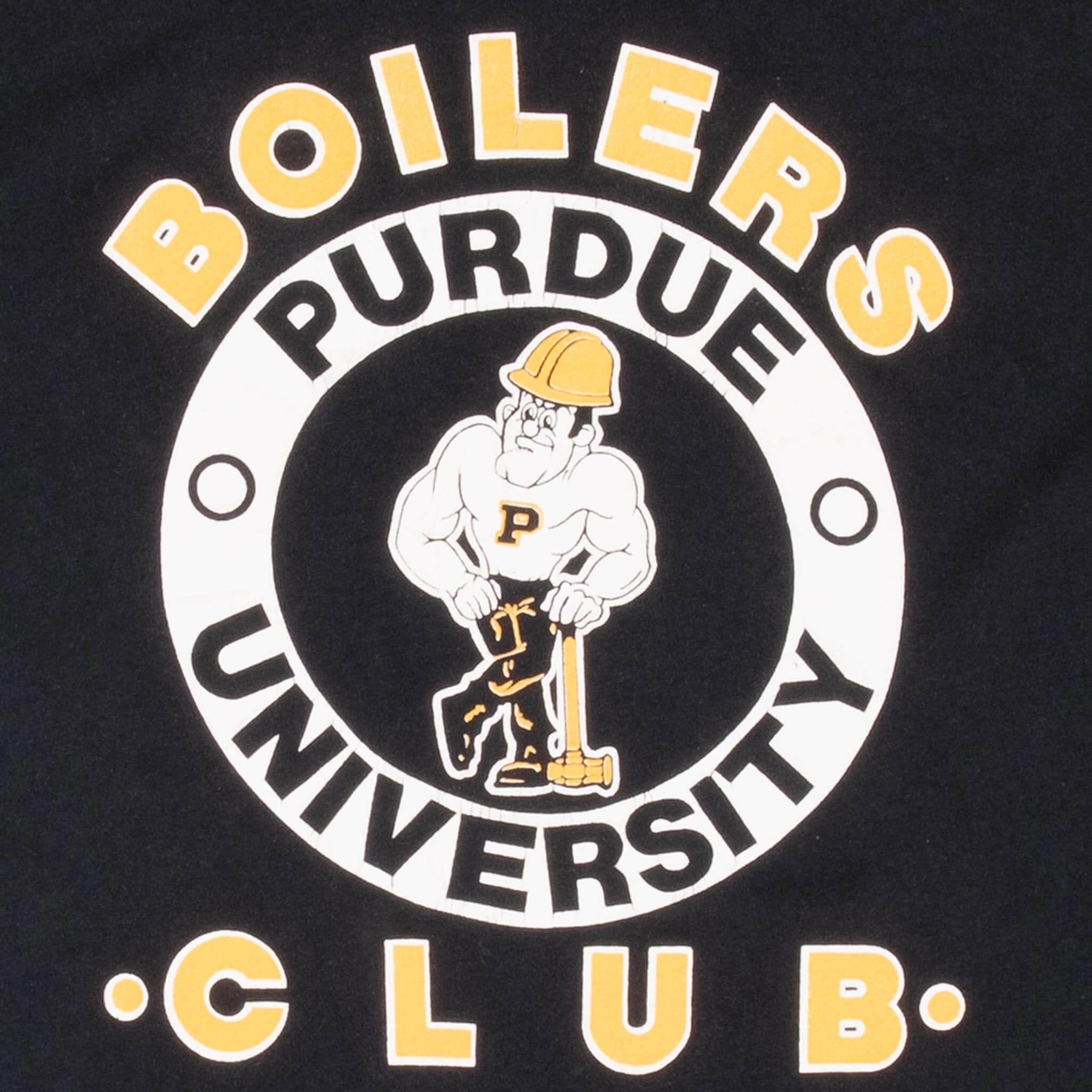VINTAGE PURDUE UNIVERSITY BOILERS CLUB TEE SHIRT 1980S MEDIUM MADE IN USA